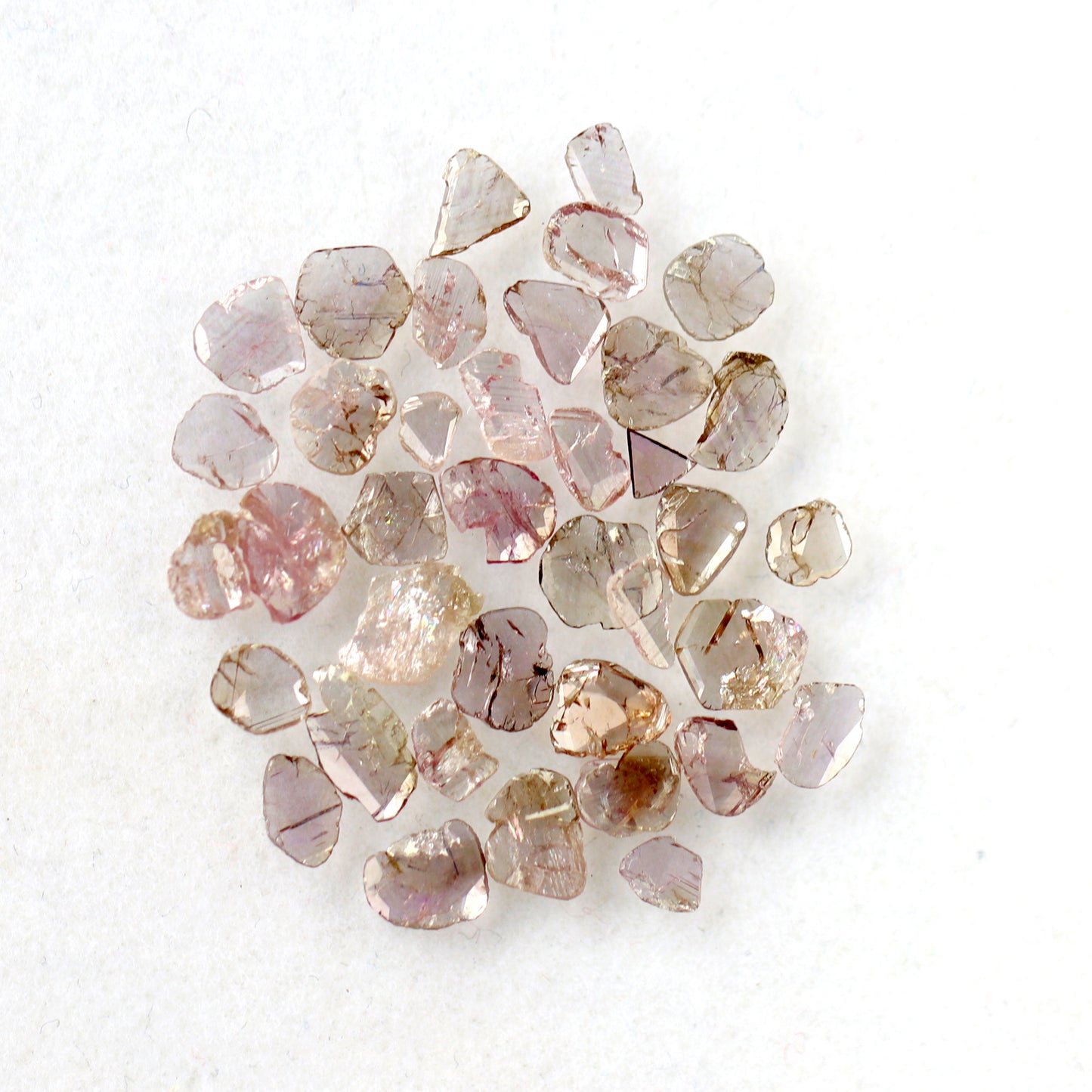 Natural 4.26 Ct Pink Polki Slice Diamonds | 39 Pcs Conflict Free Loose Diamond Lot