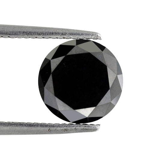 1.88 CT 7.9 MM Black Round Brilliant Cut Loose Best Quality Diamond Perfect For Gifting Ring