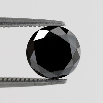 1.88 CT 7.9 MM Black Round Brilliant Cut Loose Best Quality Diamond Perfect For Gifting Ring