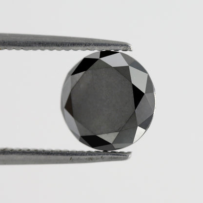 1.88 CT 7.9 MM Black Round Brilliant Cut Loose Best Quality Diamond Perfect For Gifting Ring