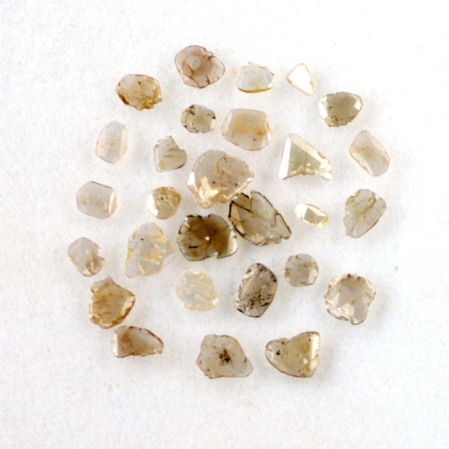 28 Pcs Polki Slice Natural Light Brown Diamonds | 3.85 Ct 3–7 mm Loose Diamond Lot