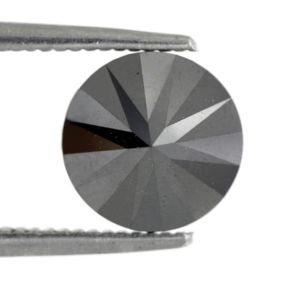 1.88 CT 7.9 MM Black Round Brilliant Cut Loose Best Quality Diamond Perfect For Gifting Ring