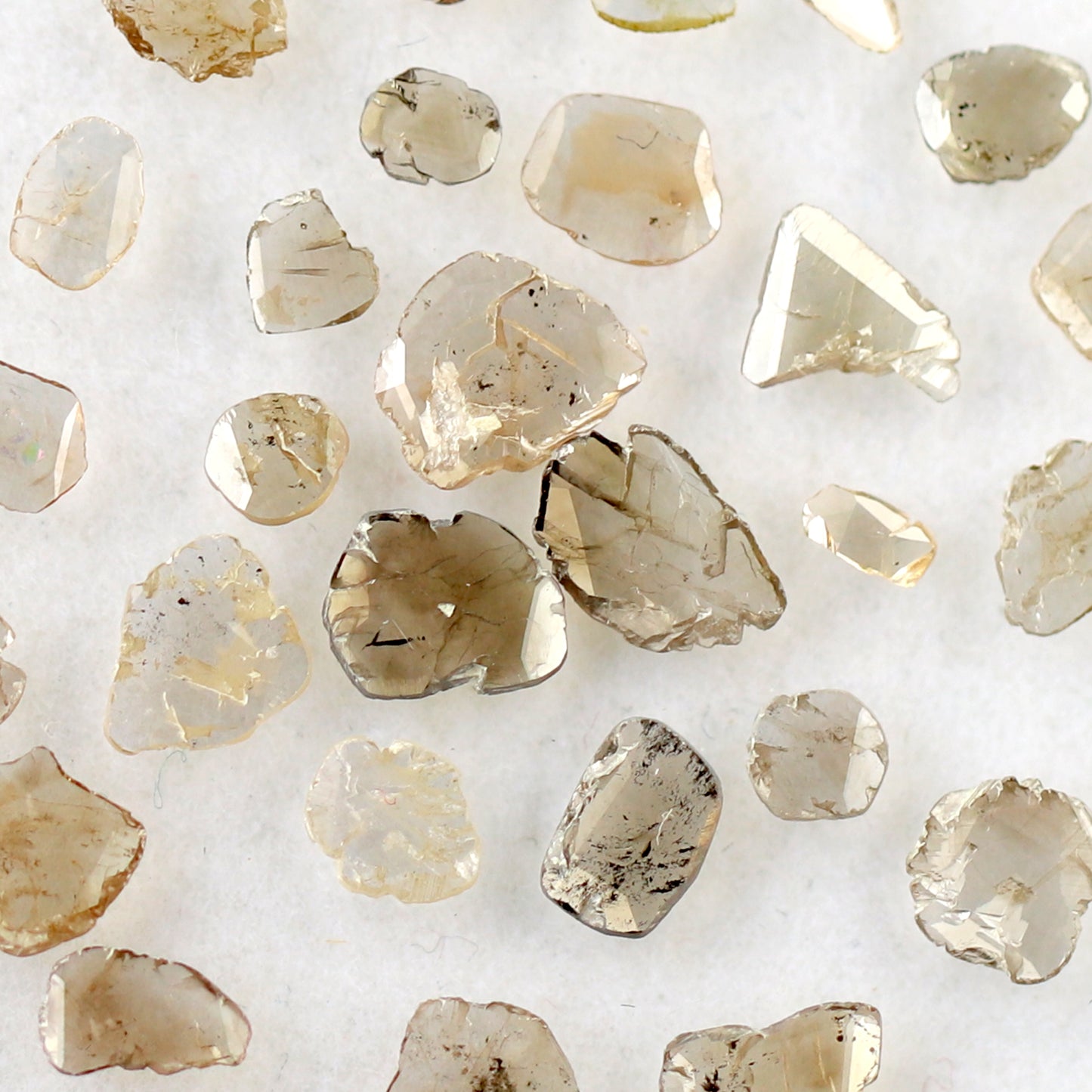 28 Pcs Polki Slice Natural Light Brown Diamonds | 3.85 Ct 3–7 mm Loose Diamond Lot