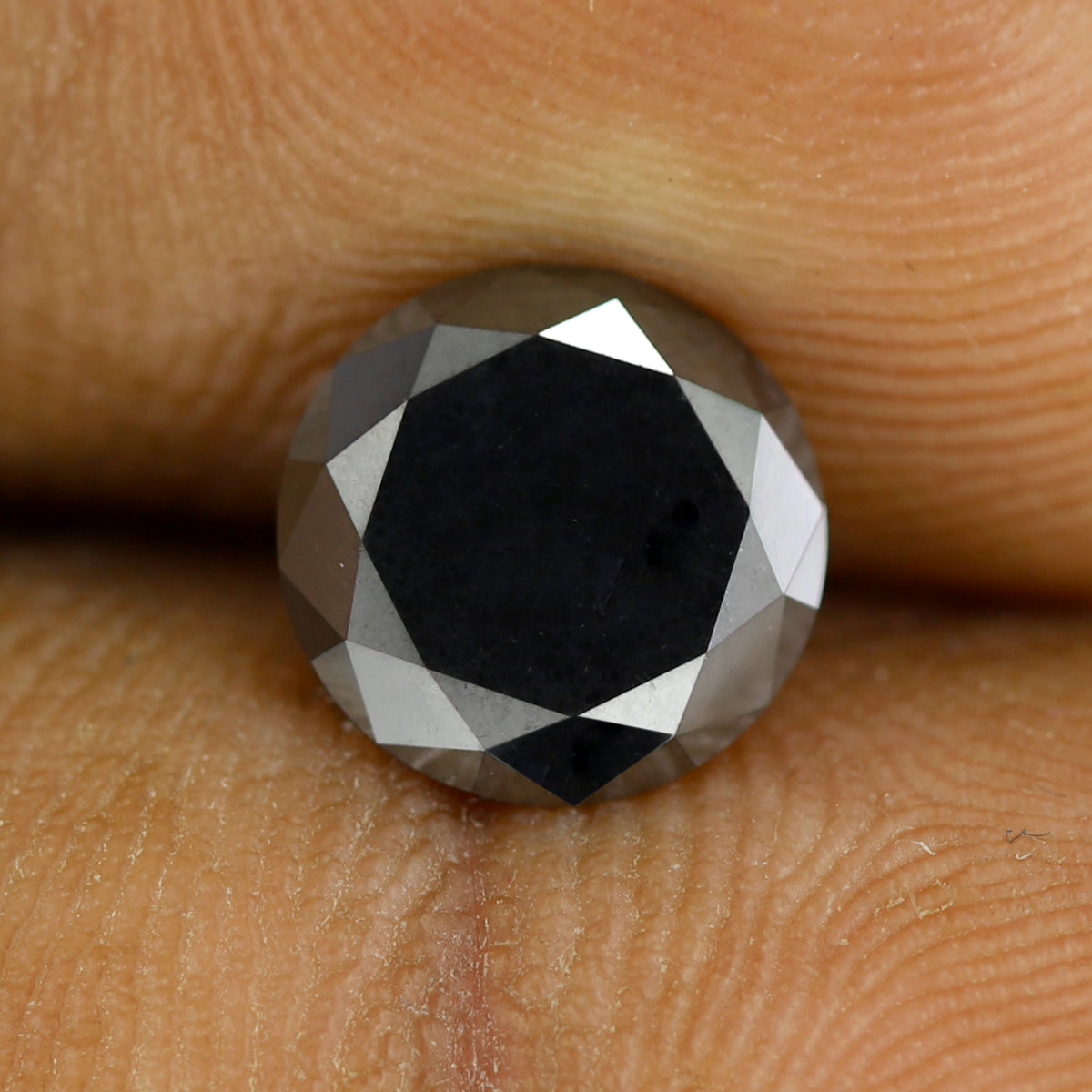 1.88 CT 7.9 MM Black Round Brilliant Cut Loose Best Quality Diamond Perfect For Gifting Ring