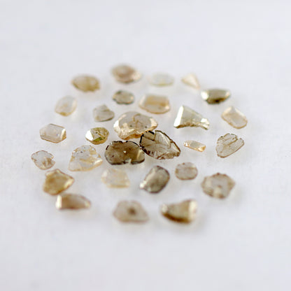 28 Pcs Polki Slice Natural Light Brown Diamonds | 3.85 Ct 3–7 mm Loose Diamond Lot