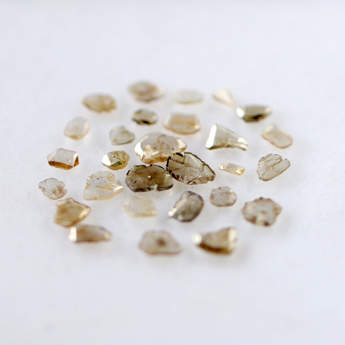 28 Pcs Polki Slice Natural Light Brown Diamonds | 3.85 Ct 3–7 mm Loose Diamond Lot