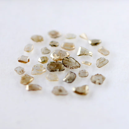 28 Pcs Polki Slice Natural Light Brown Diamonds | 3.85 Ct 3–7 mm Loose Diamond Lot