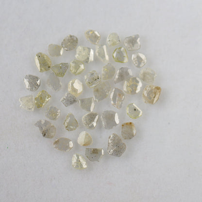 4.59 Ct Gray Polki Slice Diamonds | 39 Pcs 3.00–6.00 mm Natural Earth Mined Diamond Lot