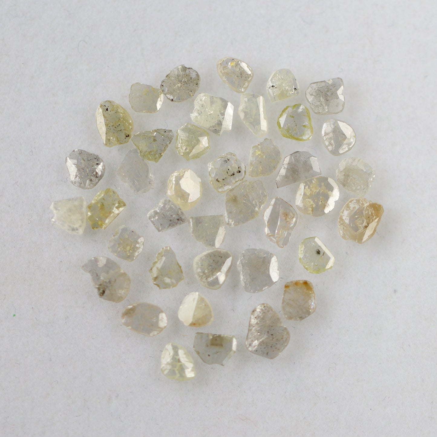 4.59 Ct Gray Polki Slice Diamonds | 39 Pcs 3.00–6.00 mm Natural Earth Mined Diamond Lot