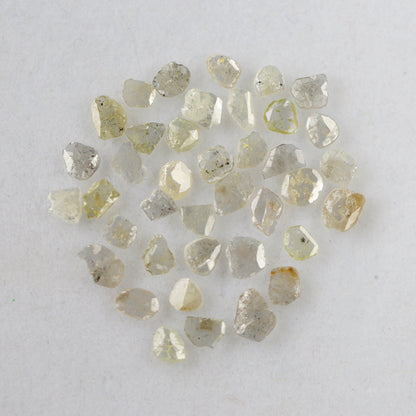 4.59 Ct Gray Polki Slice Diamonds | 39 Pcs 3.00–6.00 mm Natural Earth Mined Diamond Lot
