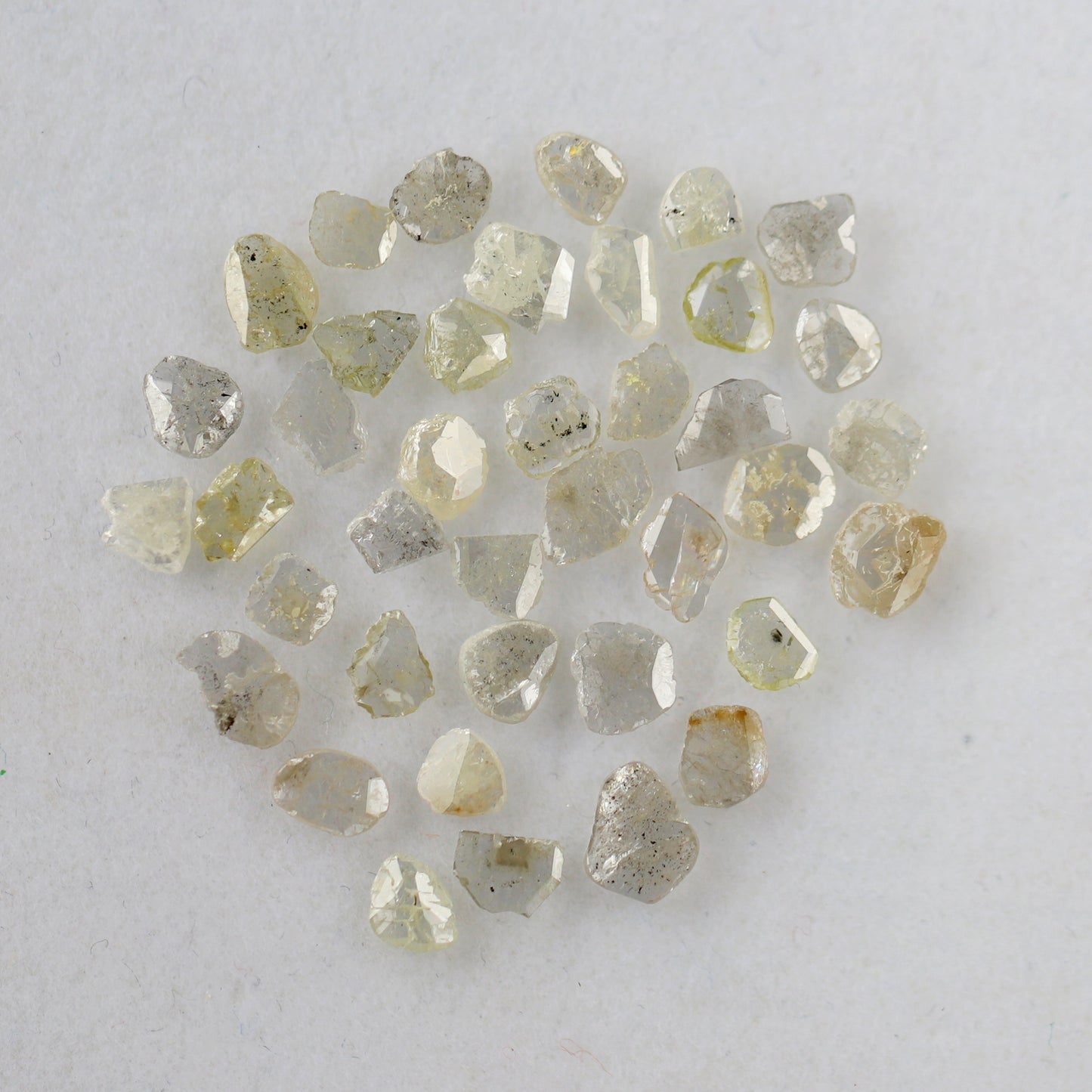 4.59 Ct Gray Polki Slice Diamonds | 39 Pcs 3.00–6.00 mm Natural Earth Mined Diamond Lot