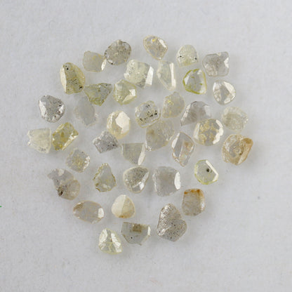 4.59 Ct Gray Polki Slice Diamonds | 39 Pcs 3.00–6.00 mm Natural Earth Mined Diamond Lot