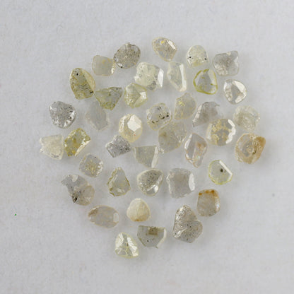 4.59 Ct Gray Polki Slice Diamonds | 39 Pcs 3.00–6.00 mm Natural Earth Mined Diamond Lot