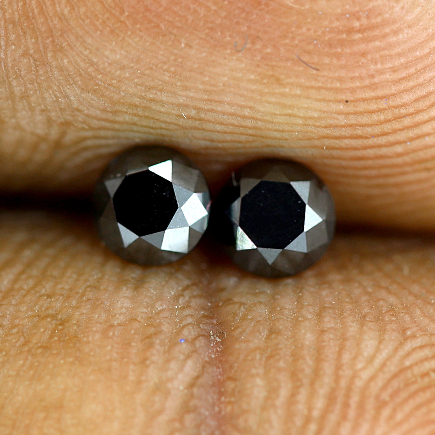 0.60 CT Beautiful Pair Of Brilliant Cut Black Pointed Glaring Faceted Natural Diamond Made For Making Stunning Bridal Unique Earrings