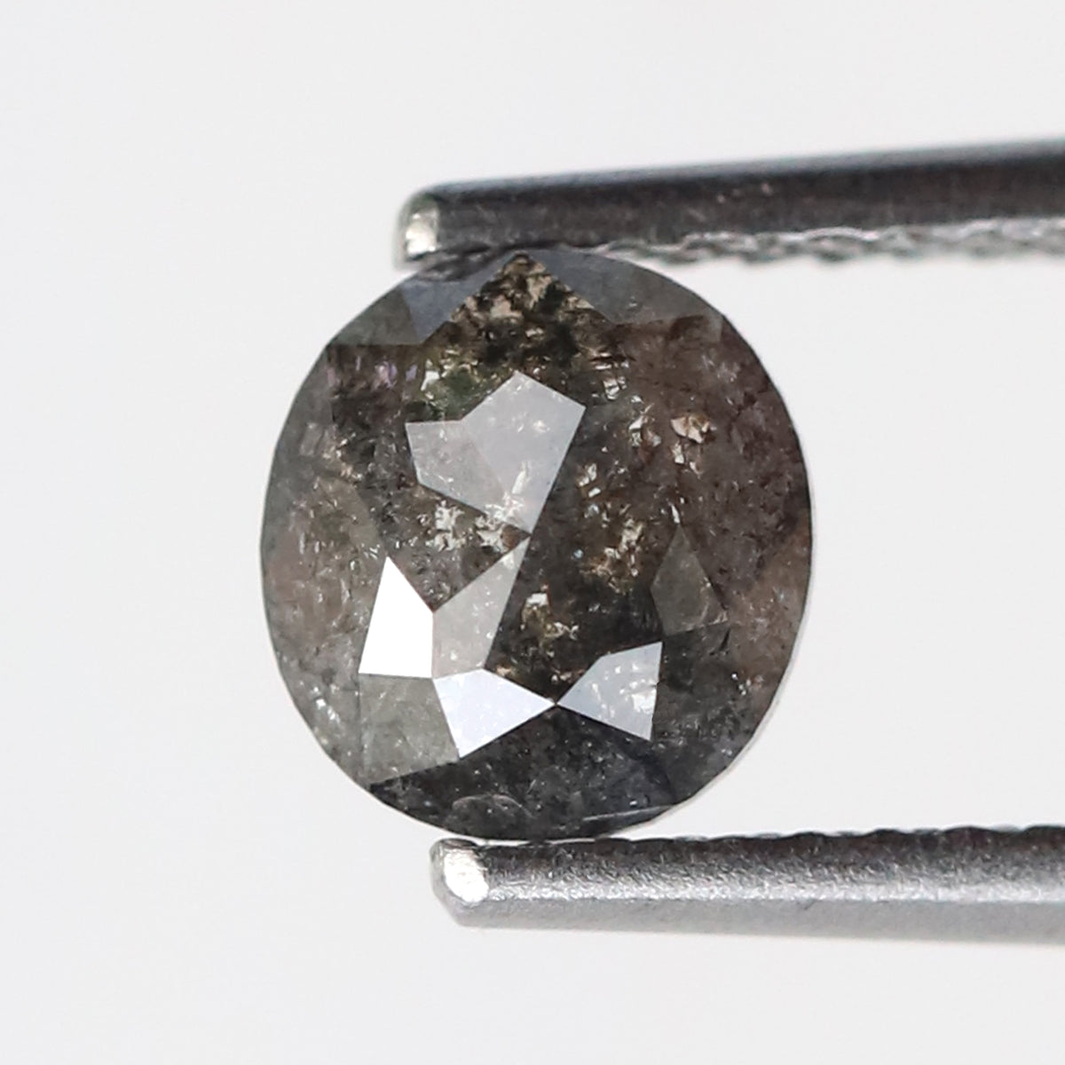 Oval Shape 0.58 CT Salt and Pepper Diamond, Natural Blackish Gray Loose Earth Mined Diamond for Bridal Jewelry Design