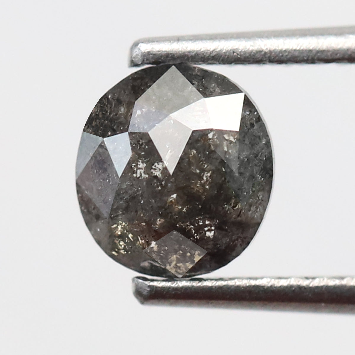 Oval Shape 0.58 CT Salt and Pepper Diamond, Natural Blackish Gray Loose Earth Mined Diamond for Bridal Jewelry Design