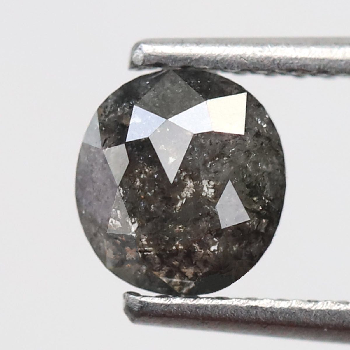 Oval Shape 0.58 CT Salt and Pepper Diamond, Natural Blackish Gray Loose Earth Mined Diamond for Bridal Jewelry Design