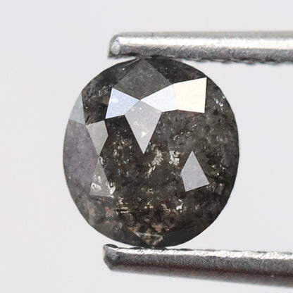 Oval Shape 0.58 CT Salt and Pepper Diamond, Natural Blackish Gray Loose Earth Mined Diamond for Bridal Jewelry Design