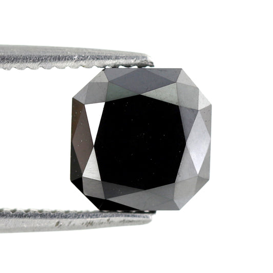 1.75 CT Stunning Heated Black Perfect Full Cut Polished Aschher Cut Natural Diamond Ideal For Making Bezel Setting Halo Pre Engagement Ring