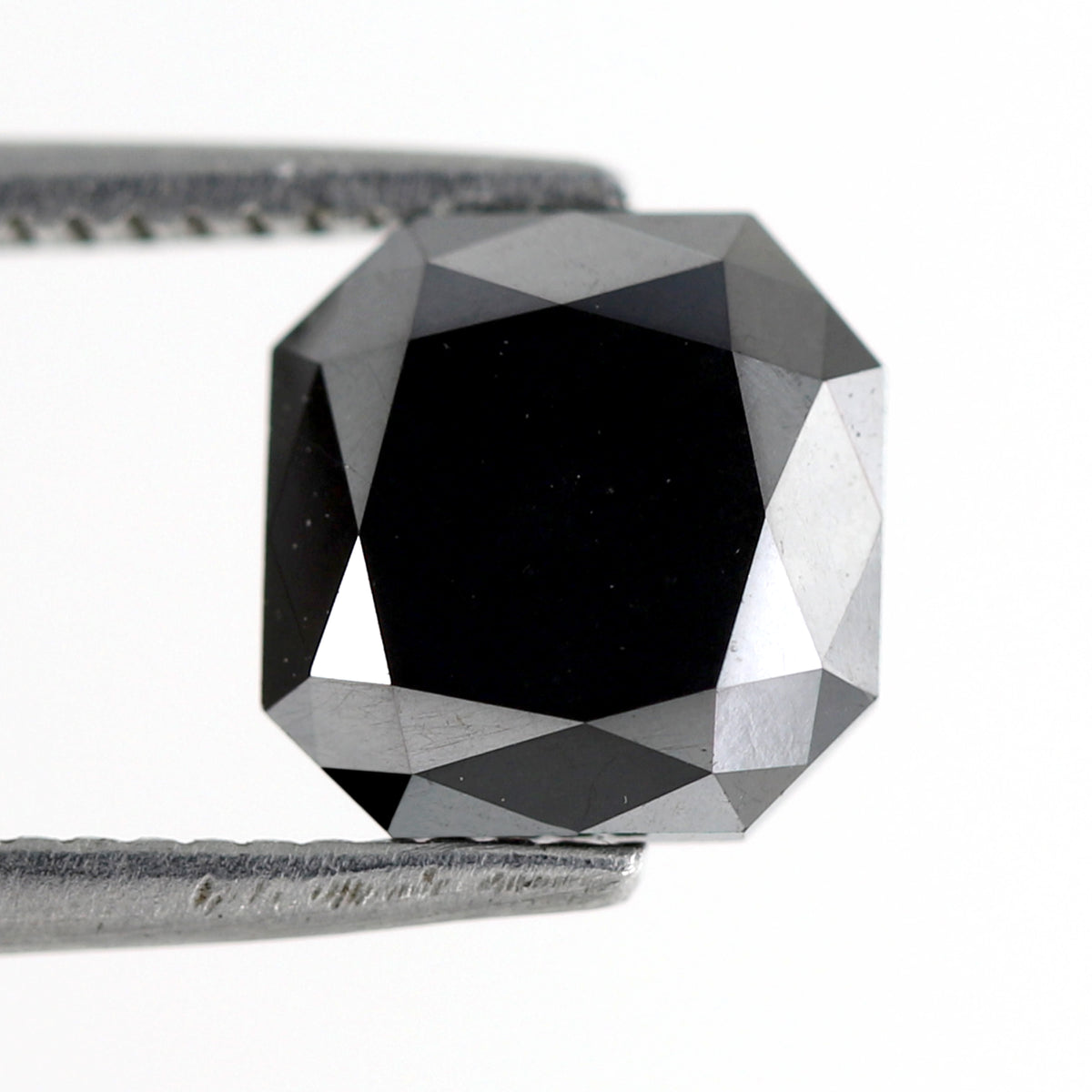 1.75 CT Stunning Heated Black Perfect Full Cut Polished Aschher Cut Natural Diamond Ideal For Making Bezel Setting Halo Pre Engagement Ring