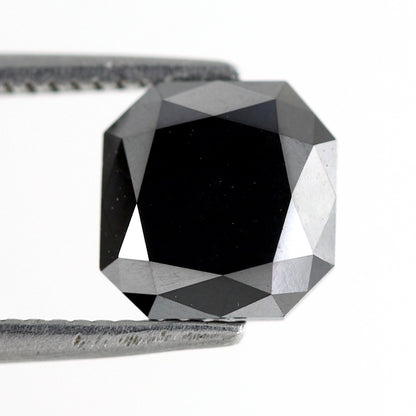 1.75 CT Stunning Heated Black Perfect Full Cut Polished Aschher Cut Natural Diamond Ideal For Making Bezel Setting Halo Pre Engagement Ring