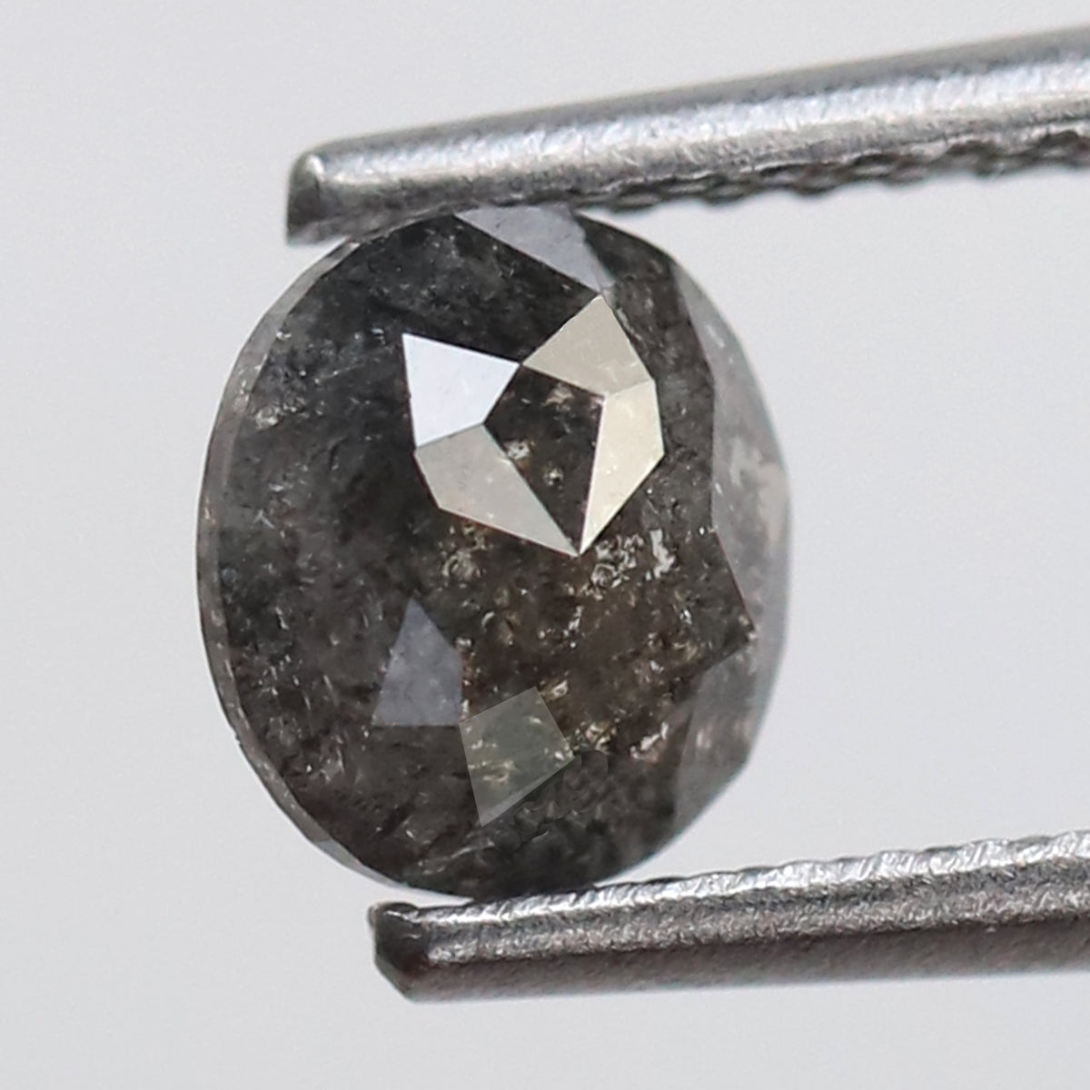 Oval Shape 0.58 CT Salt and Pepper Diamond, Natural Blackish Gray Loose Earth Mined Diamond for Bridal Jewelry Design