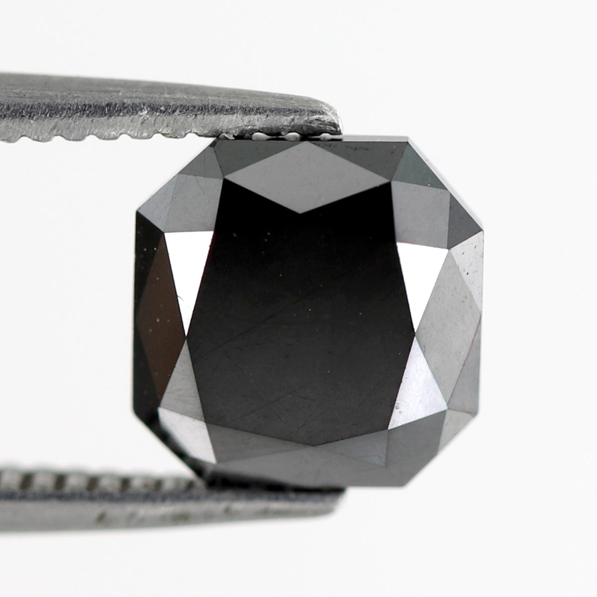 1.75 CT Stunning Heated Black Perfect Full Cut Polished Aschher Cut Natural Diamond Ideal For Making Bezel Setting Halo Pre Engagement Ring