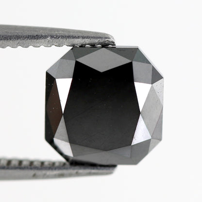 1.75 CT Stunning Heated Black Perfect Full Cut Polished Aschher Cut Natural Diamond Ideal For Making Bezel Setting Halo Pre Engagement Ring