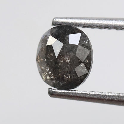 Oval Shape 0.58 CT Salt and Pepper Diamond, Natural Blackish Gray Loose Earth Mined Diamond for Bridal Jewelry Design