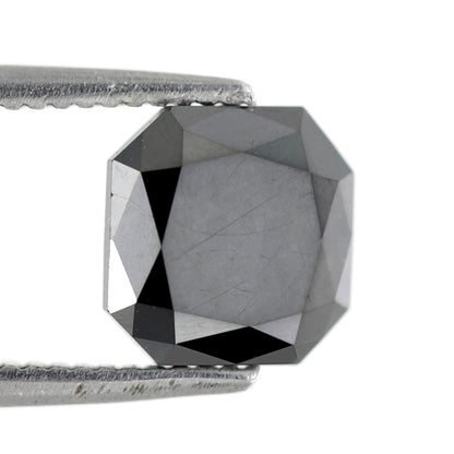 1.75 CT Stunning Heated Black Perfect Full Cut Polished Aschher Cut Natural Diamond Ideal For Making Bezel Setting Halo Pre Engagement Ring