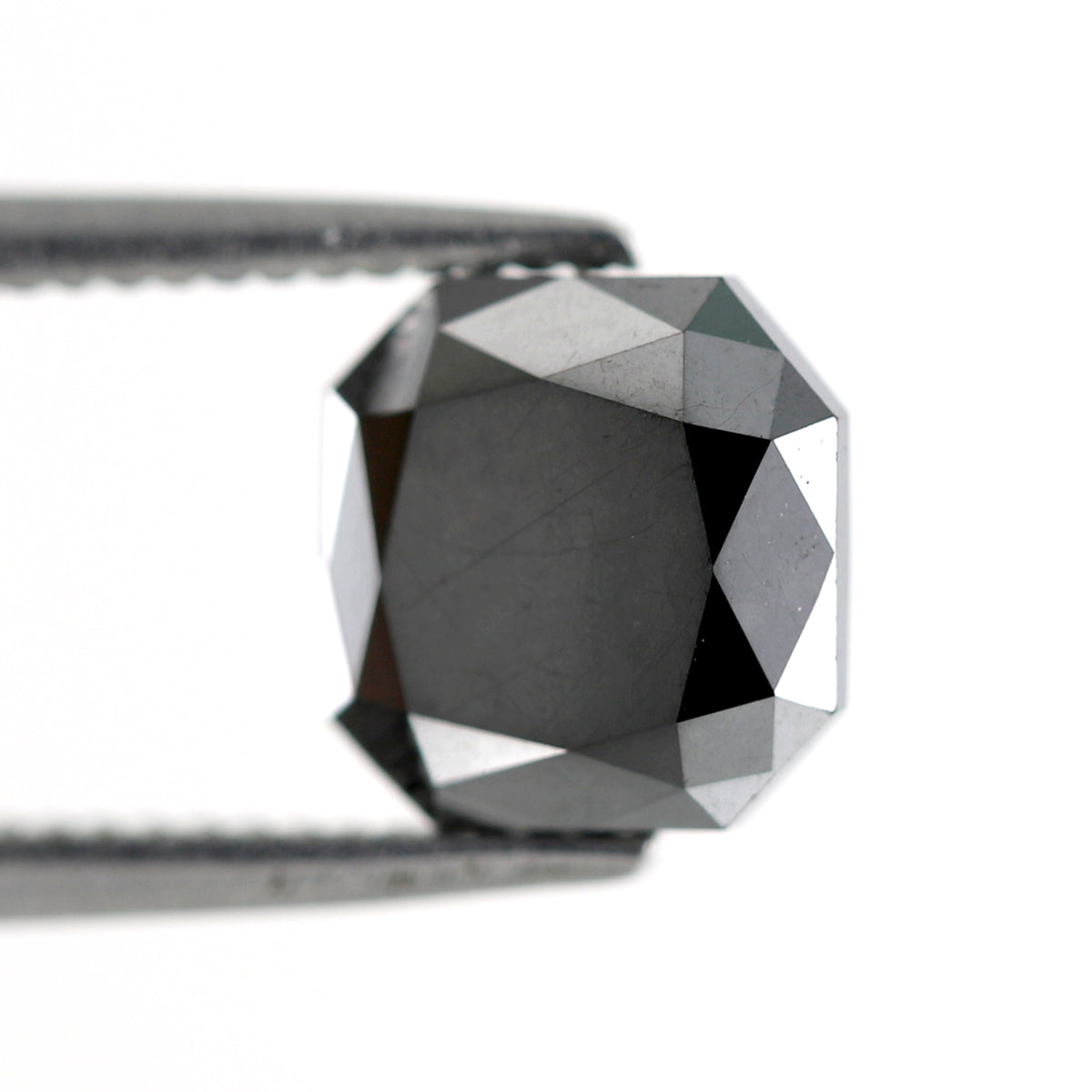 1.75 CT Stunning Heated Black Perfect Full Cut Polished Aschher Cut Natural Diamond Ideal For Making Bezel Setting Halo Pre Engagement Ring