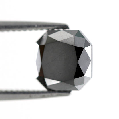 1.75 CT Stunning Heated Black Perfect Full Cut Polished Aschher Cut Natural Diamond Ideal For Making Bezel Setting Halo Pre Engagement Ring