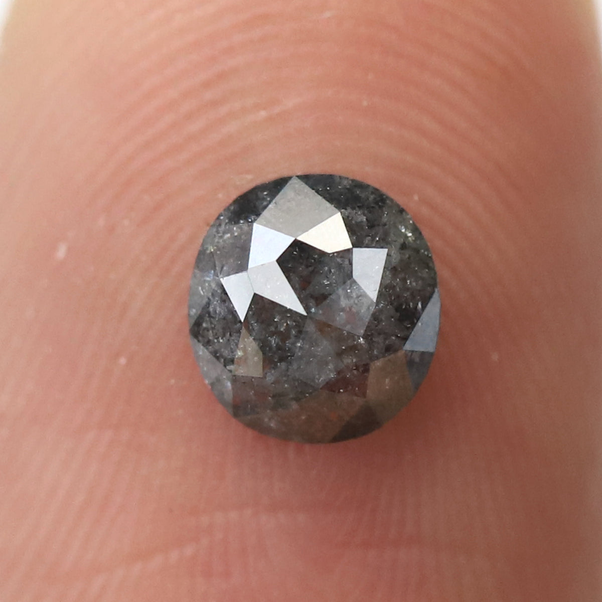 Oval Shape 0.58 CT Salt and Pepper Diamond, Natural Blackish Gray Loose Earth Mined Diamond for Bridal Jewelry Design