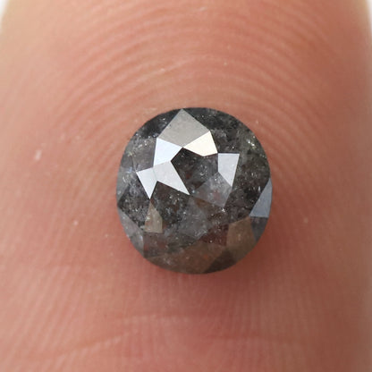 Oval Shape 0.58 CT Salt and Pepper Diamond, Natural Blackish Gray Loose Earth Mined Diamond for Bridal Jewelry Design