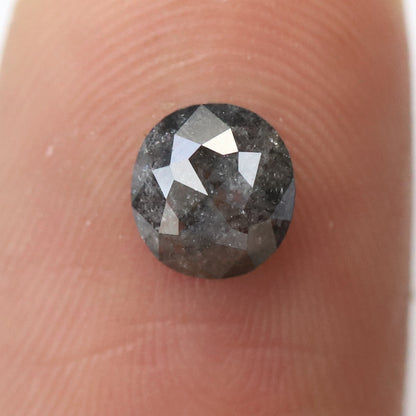 Oval Shape 0.58 CT Salt and Pepper Diamond, Natural Blackish Gray Loose Earth Mined Diamond for Bridal Jewelry Design