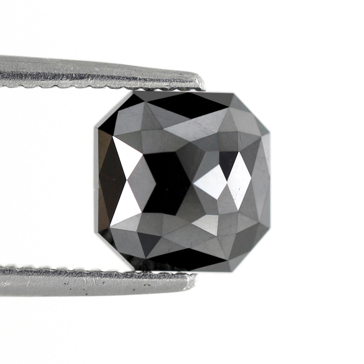 1.75 CT Stunning Heated Black Perfect Full Cut Polished Aschher Cut Natural Diamond Ideal For Making Bezel Setting Halo Pre Engagement Ring