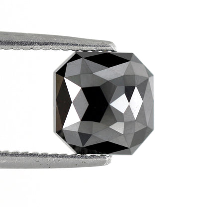 1.75 CT Stunning Heated Black Perfect Full Cut Polished Aschher Cut Natural Diamond Ideal For Making Bezel Setting Halo Pre Engagement Ring