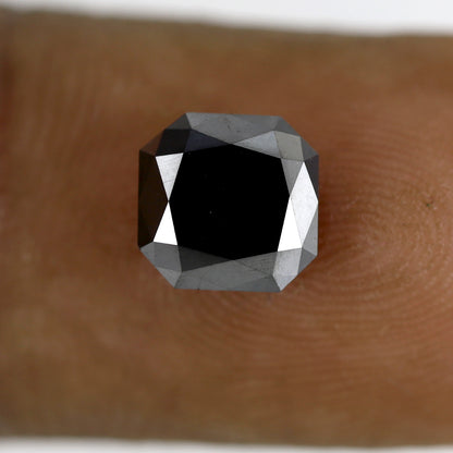 1.75 CT Stunning Heated Black Perfect Full Cut Polished Aschher Cut Natural Diamond Ideal For Making Bezel Setting Halo Pre Engagement Ring