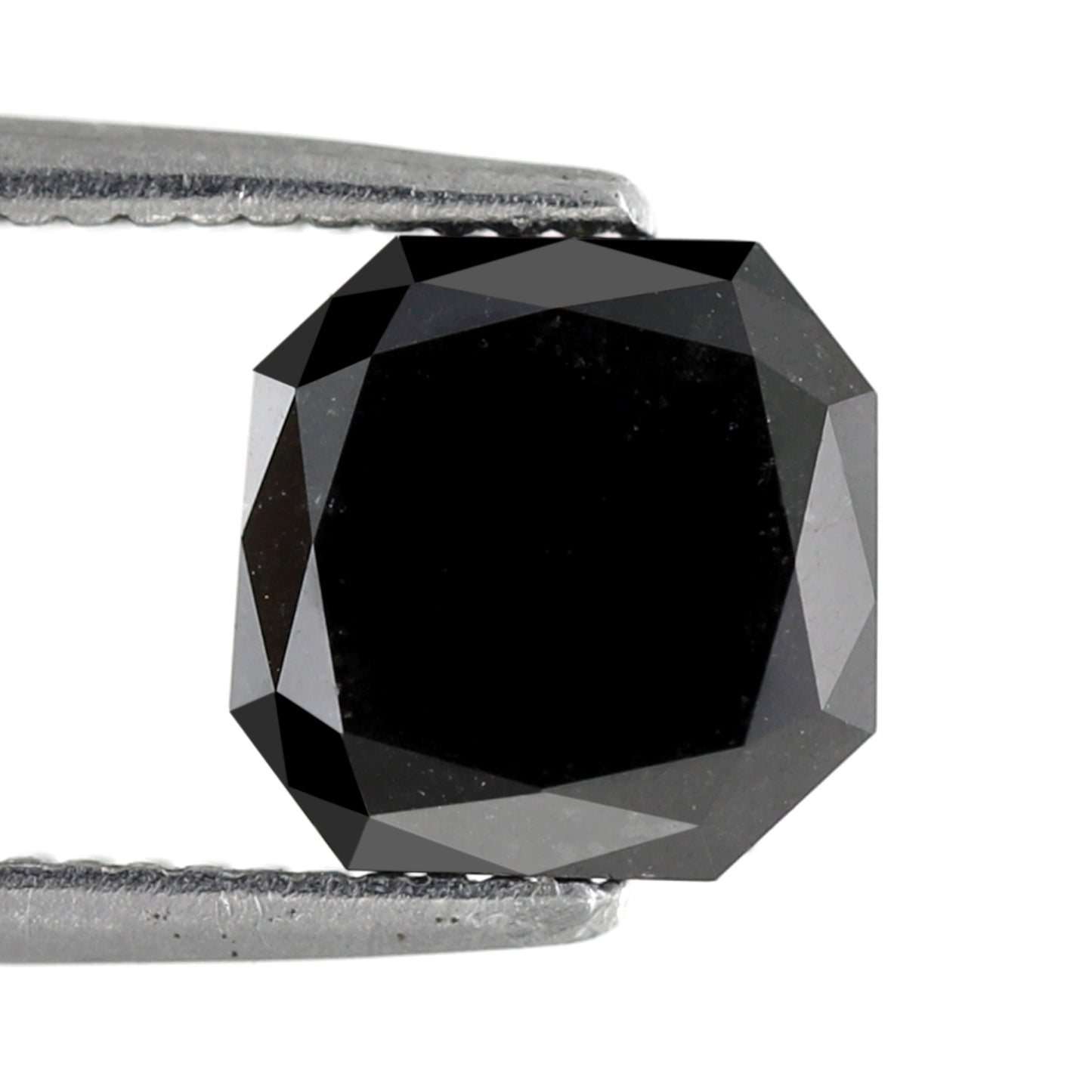 2.25 CT Asscher Shape Diamond Black Color Diamond Loose Natural Diamond Heated Black Diamond Super Quality Diamond Natural Diamond