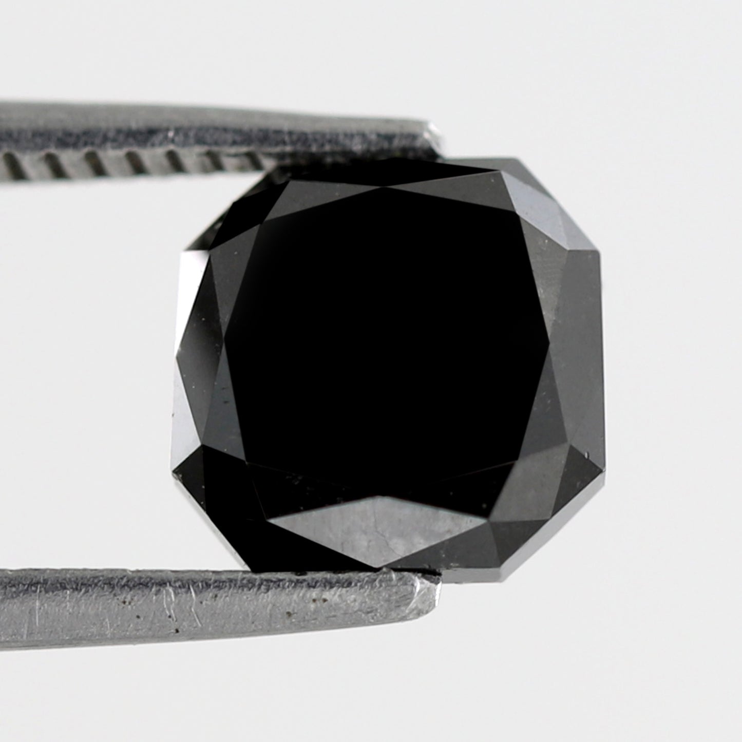 2.25 CT Asscher Shape Diamond Black Color Diamond Loose Natural Diamond Heated Black Diamond Super Quality Diamond Natural Diamond