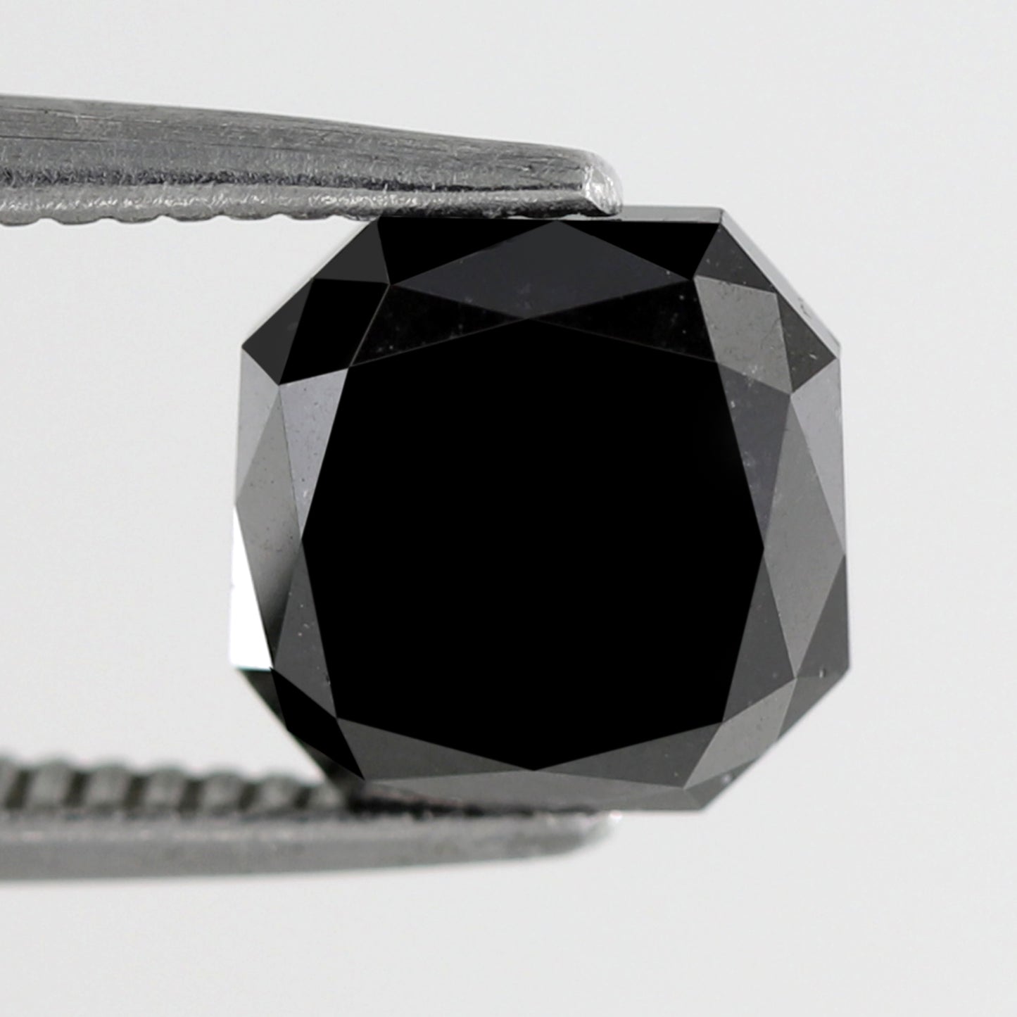 2.25 CT Asscher Shape Diamond Black Color Diamond Loose Natural Diamond Heated Black Diamond Super Quality Diamond Natural Diamond