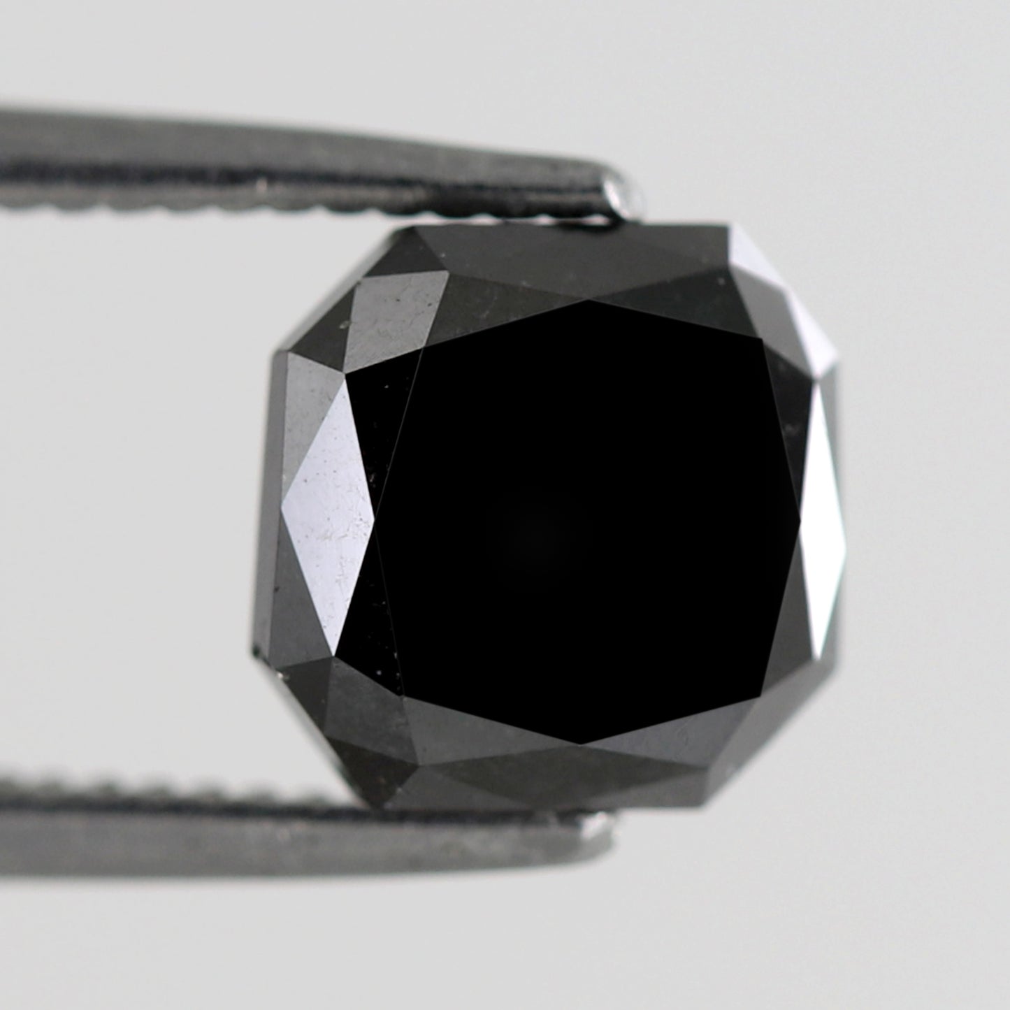 2.25 CT Asscher Shape Diamond Black Color Diamond Loose Natural Diamond Heated Black Diamond Super Quality Diamond Natural Diamond