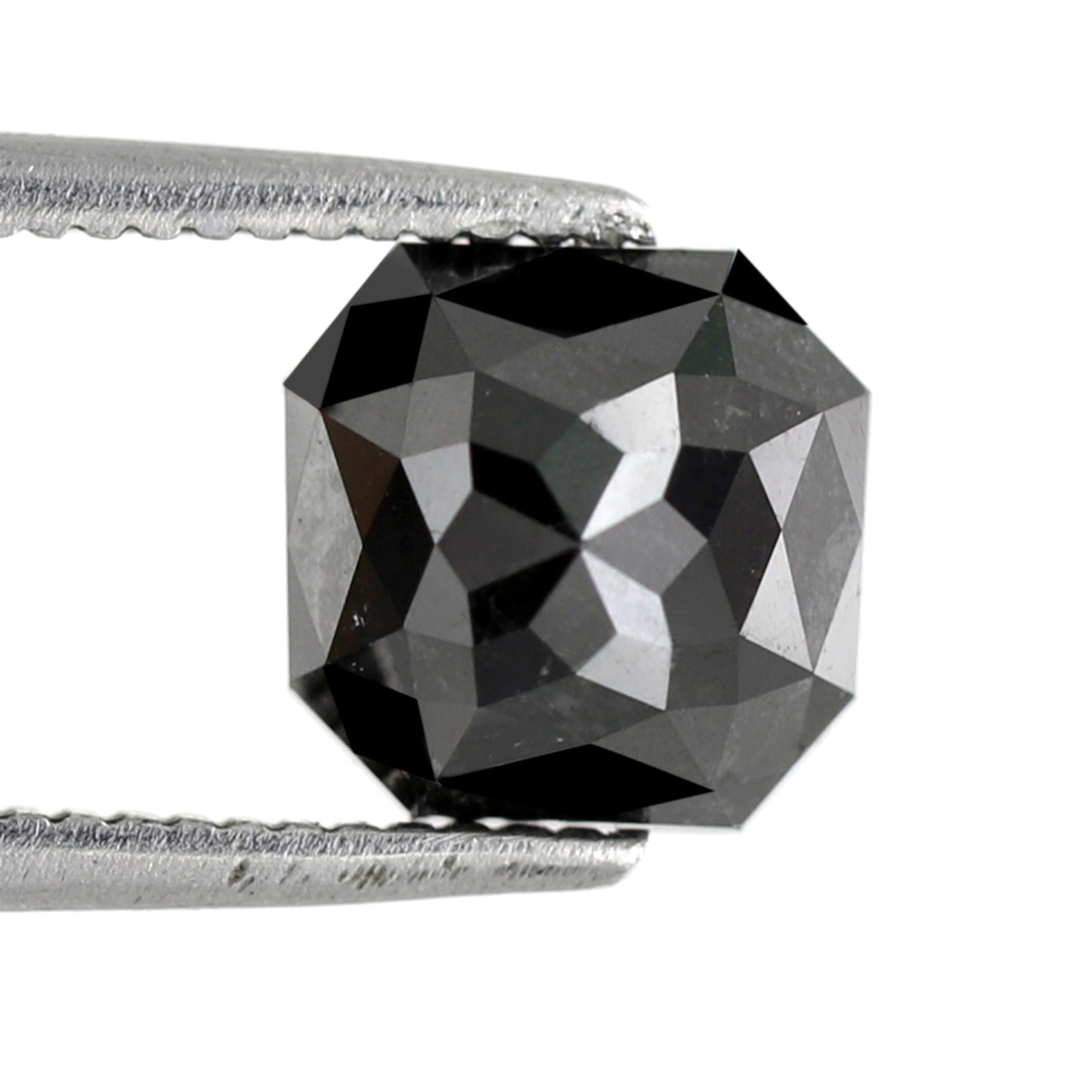 2.25 CT Asscher Shape Diamond Black Color Diamond Loose Natural Diamond Heated Black Diamond Super Quality Diamond Natural Diamond