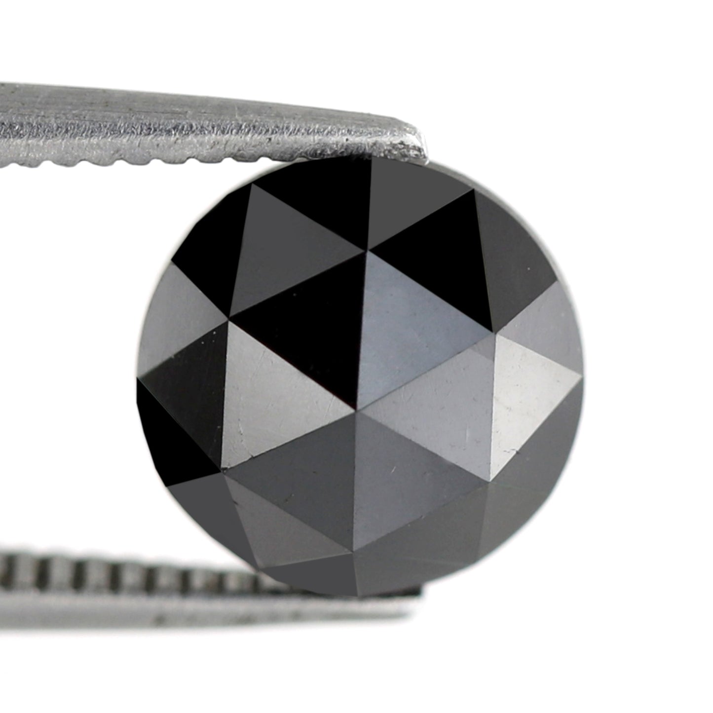 2.48 CT Round Shape Diamond Black Diamond Natural Diamond Heated Black Color Diamond 8 x 8 x 4.5 MM Loose Natural Diamond