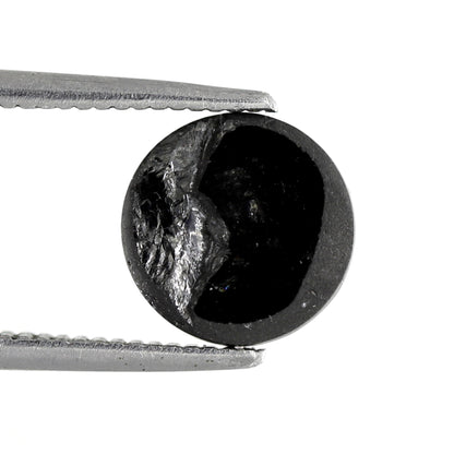 2.48 CT Round Shape Diamond Black Diamond Natural Diamond Heated Black Color Diamond 8 x 8 x 4.5 MM Loose Natural Diamond