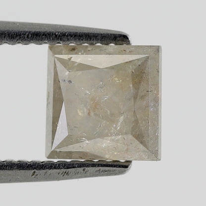 1.15 CT Princess cut Salt and pepper Diamond 5 MM Natural Grey color Loose Diamond