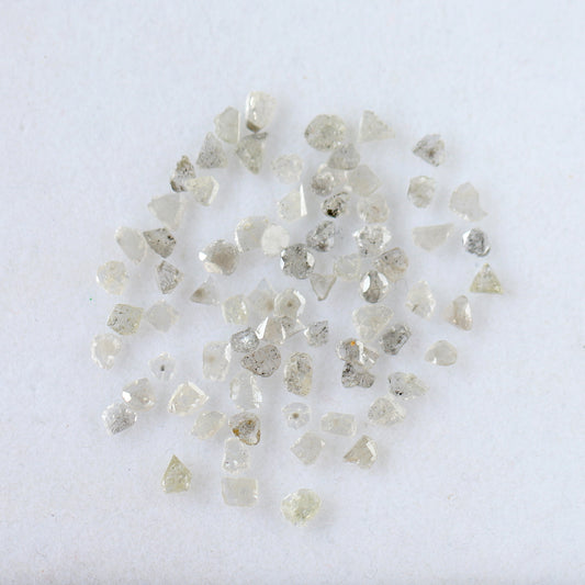 Natural 5.49 Ct Salt & Pepper Polki Diamonds | Gray Black 3–4.8 mm Loose Diamond Lot