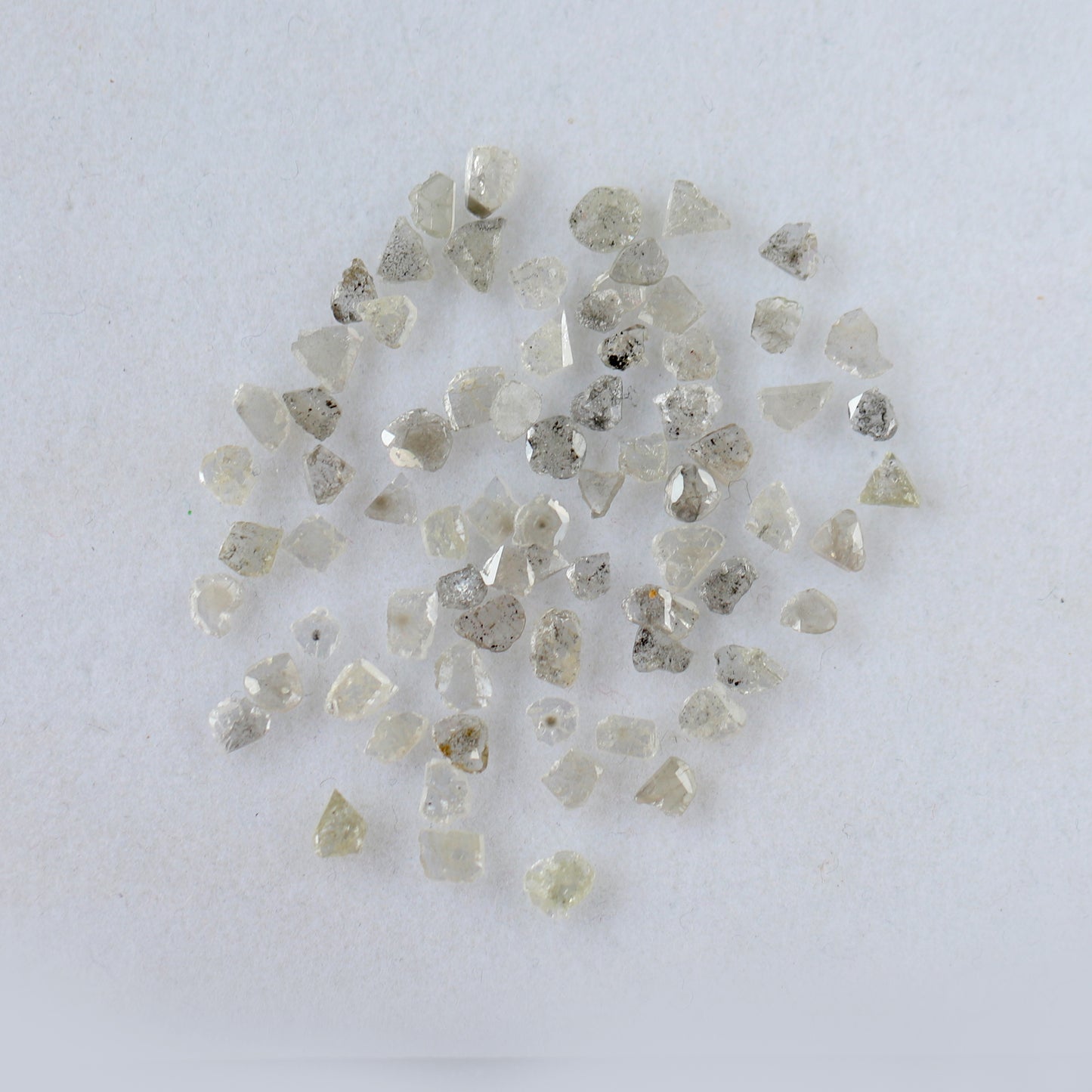 Natural 5.49 Ct Salt & Pepper Polki Diamonds | Gray Black 3–4.8 mm Loose Diamond Lot