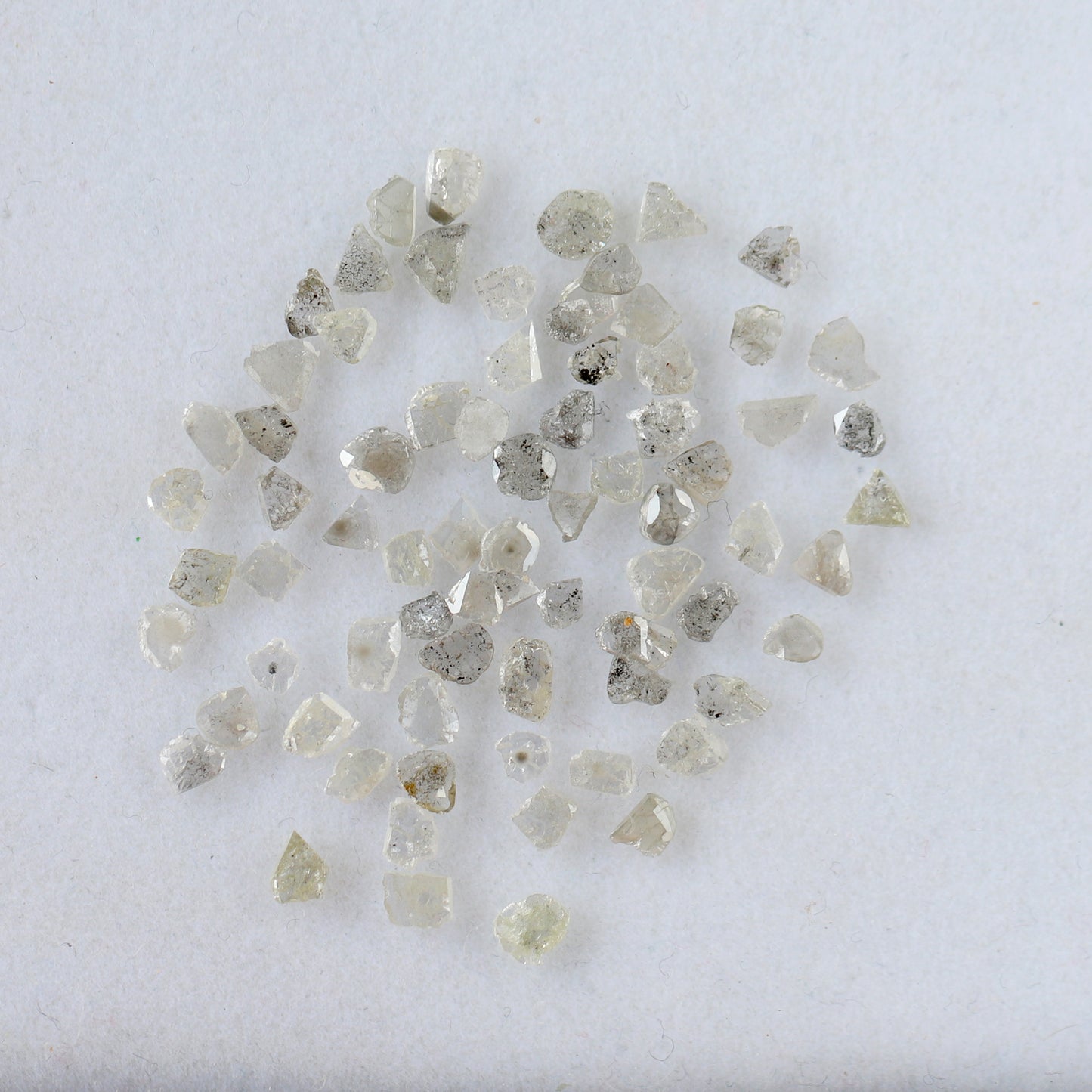 Natural 5.49 Ct Salt & Pepper Polki Diamonds | Gray Black 3–4.8 mm Loose Diamond Lot