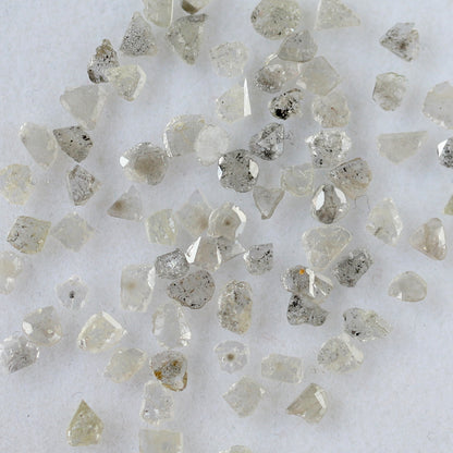 Natural 5.49 Ct Salt & Pepper Polki Diamonds | Gray Black 3–4.8 mm Loose Diamond Lot